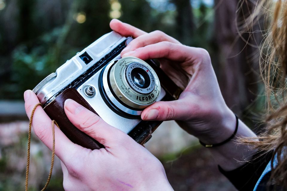 Woman holding camera