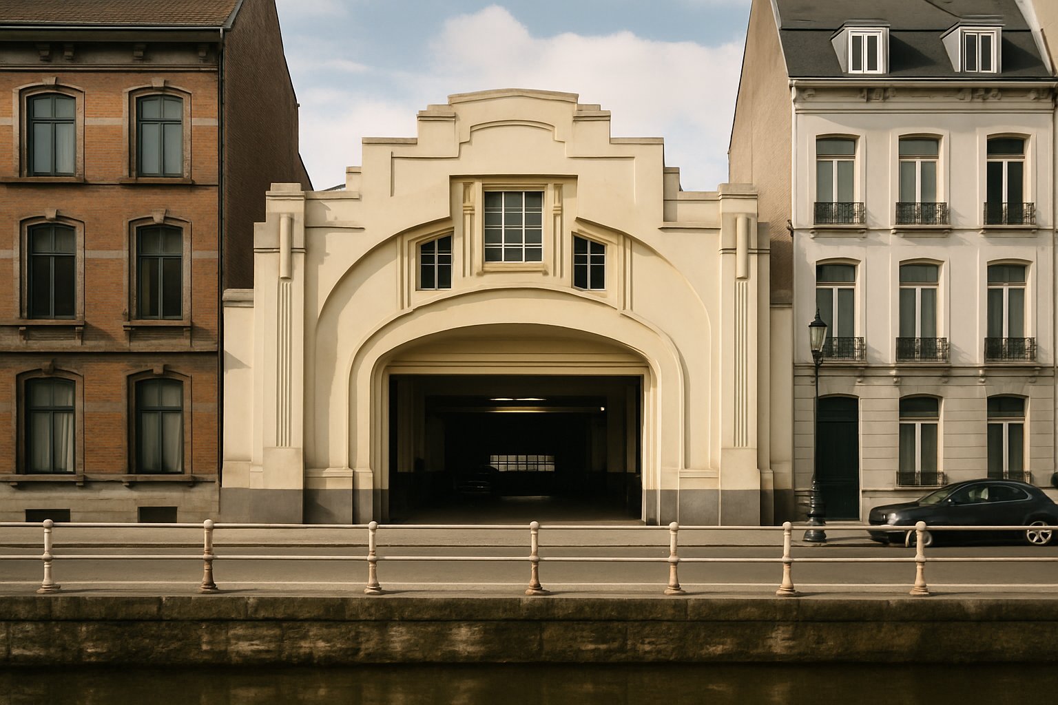 Brussels canal art deco garage